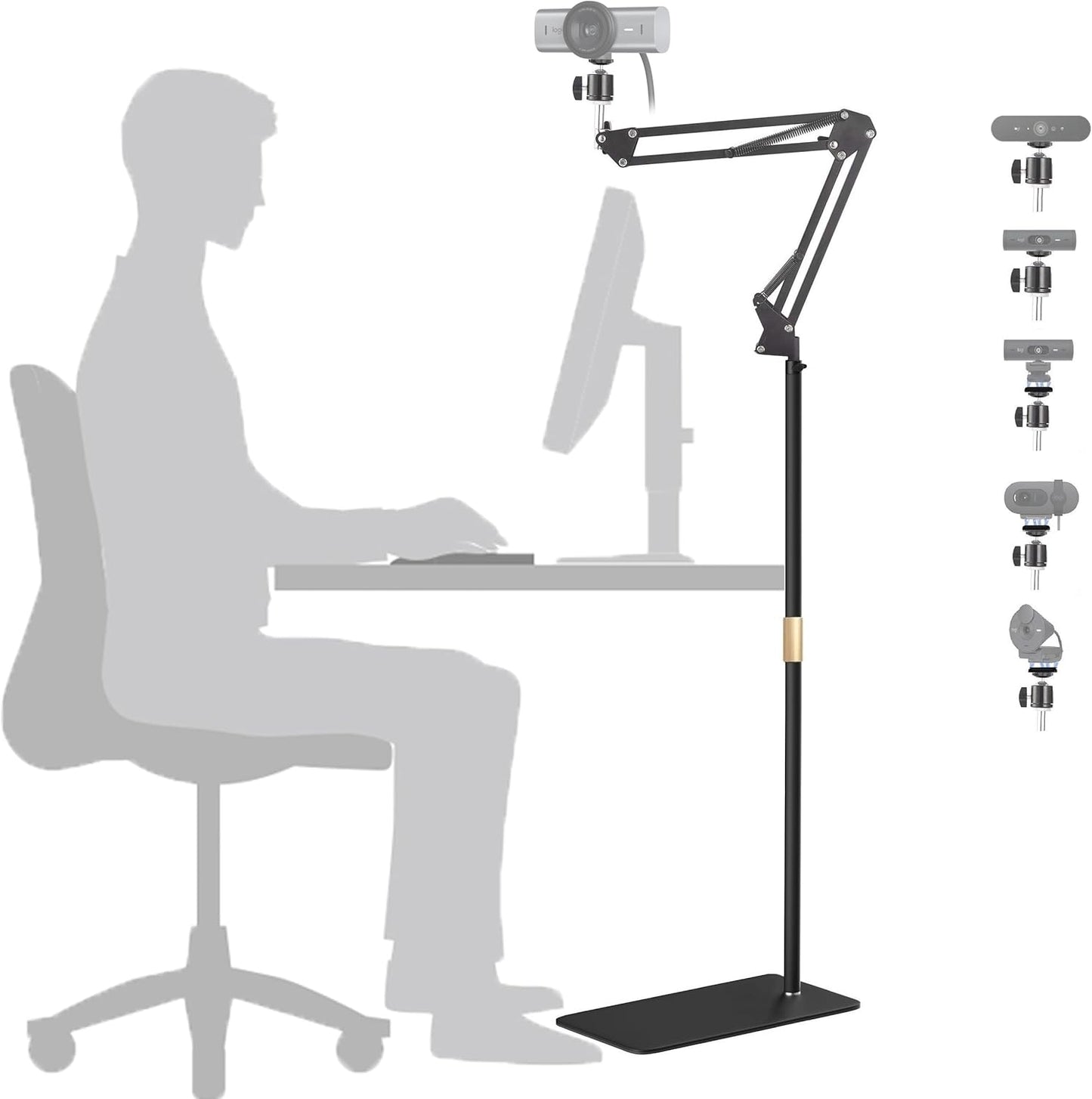 AceTaken MX Brio 4K Webcam Floor Stand for Perfect Angles