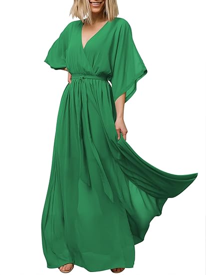ANRABESS Womens Summer Loose Kimono Maxi Dress for Style