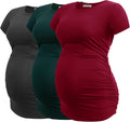 Smallshow Women's Maternity Side Ruched Tunic T-Shirt (Style P434)