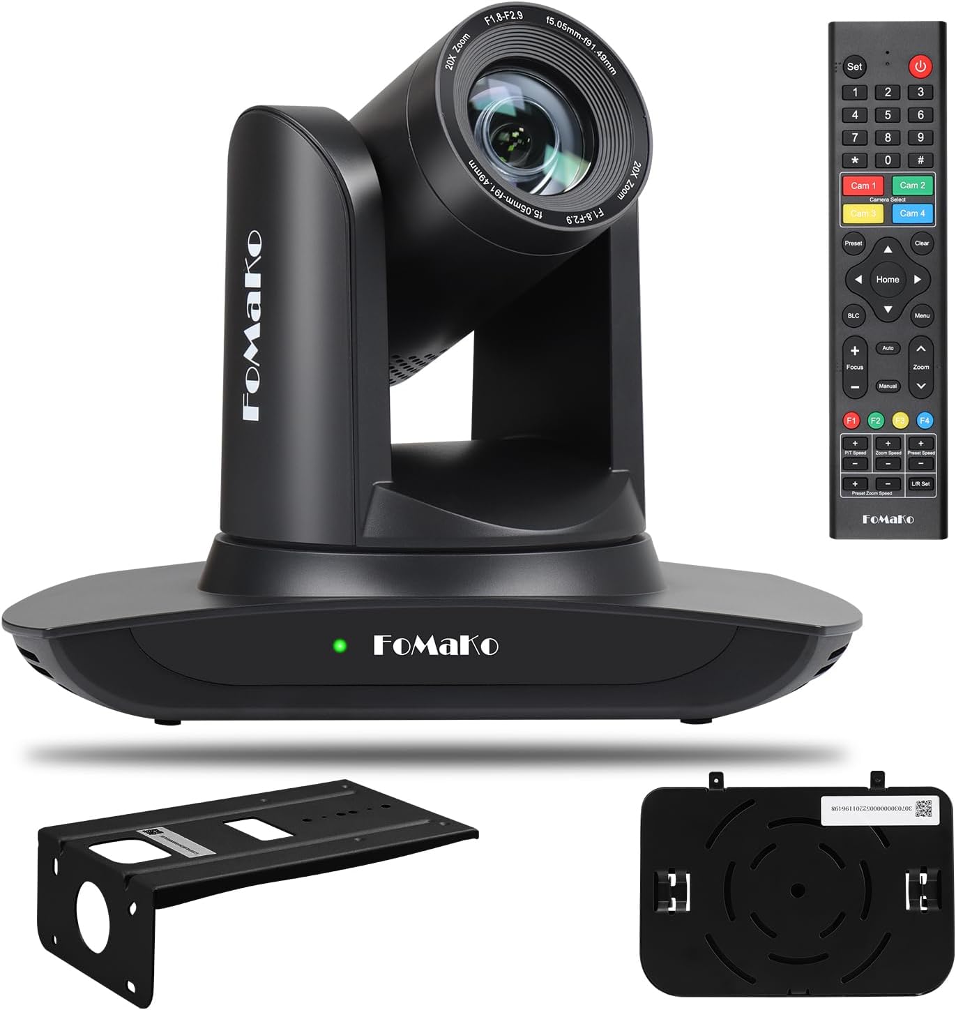 FoMaKo HDMI PTZ Camera with AI Auto-Tracking and 20x Zoom
