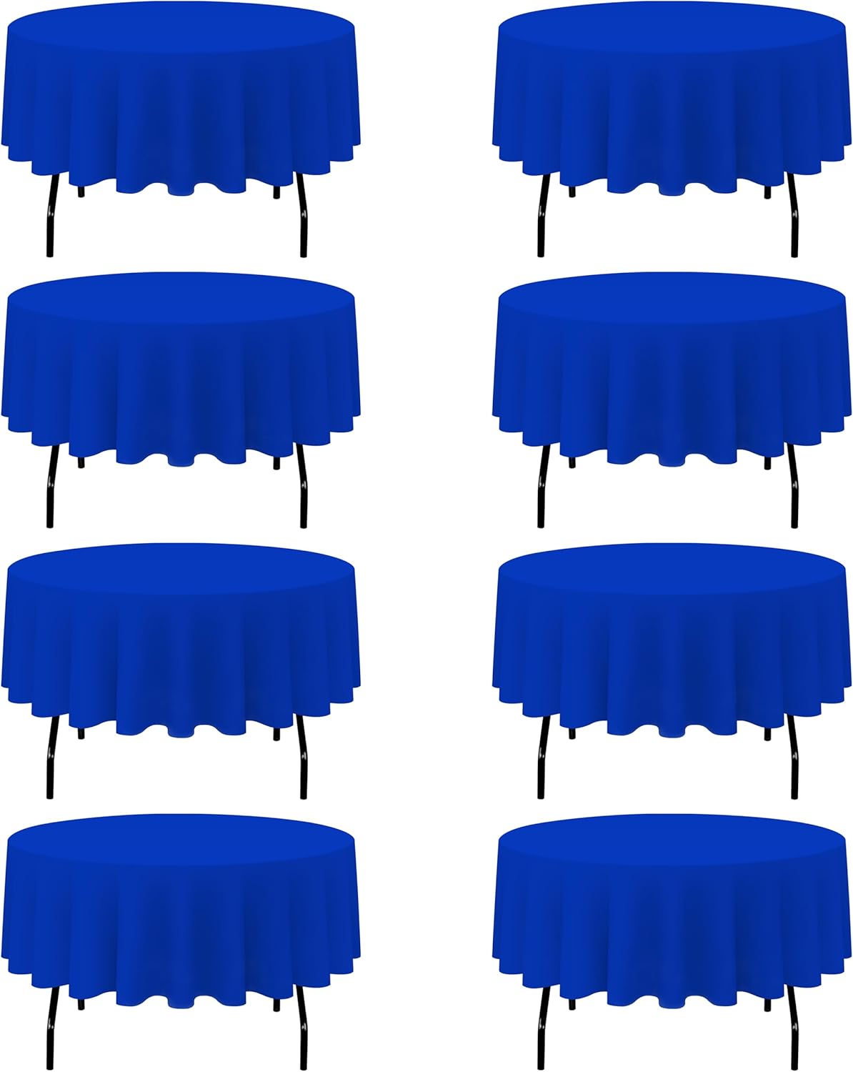 Royal Blue Round Tablecloths 90 Inch for Elegant Events