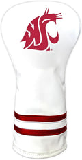 White Vintage Driver Headcover - Form Fitting Retro Style
