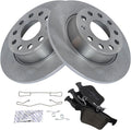 TRQ Rear Brake Pad & Rotor Kit Ceramic Compatible with Audi Volkswagen