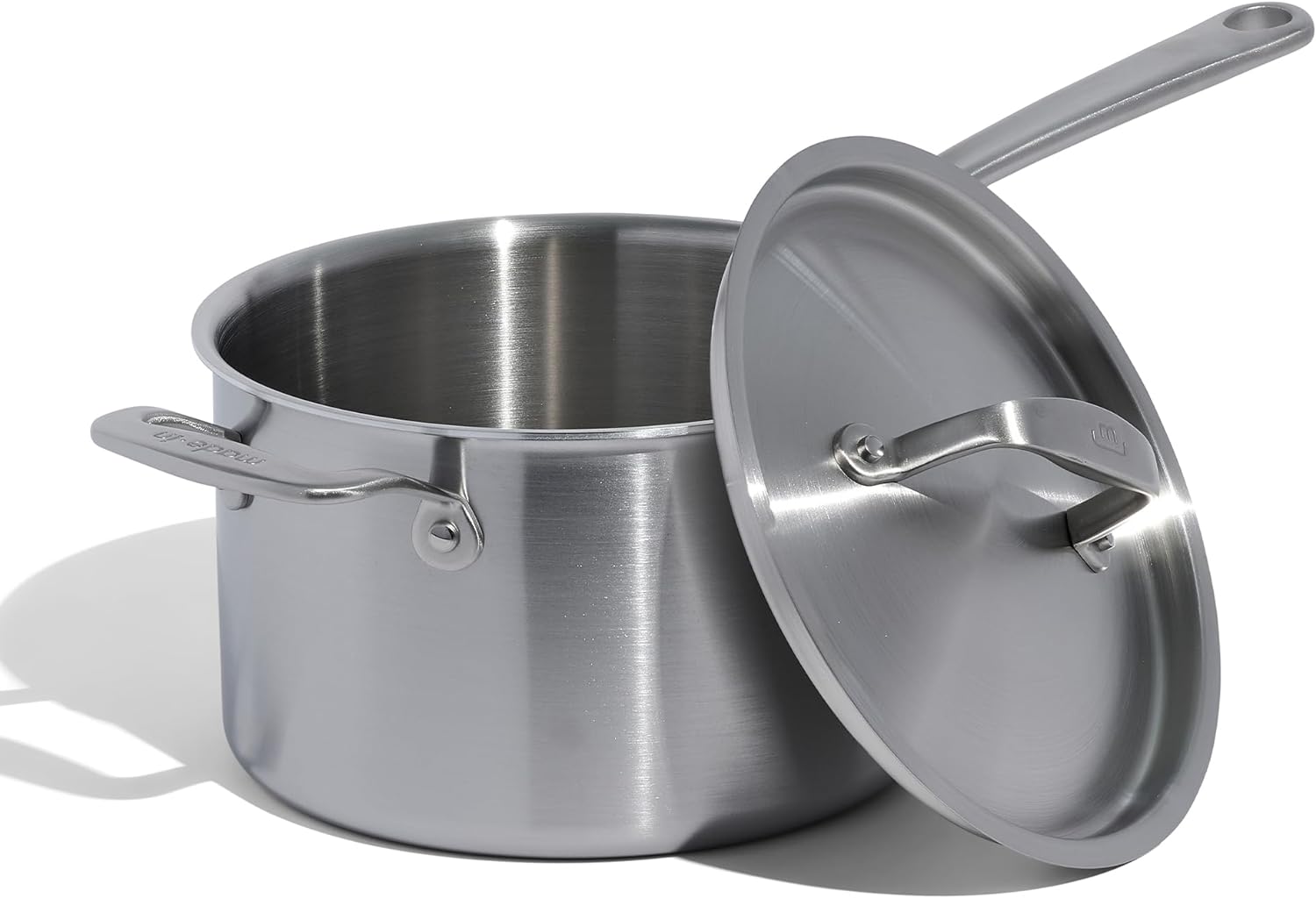 Professional 4 Quart Stainless Saucepan - Italian Crafted - Induction Ready