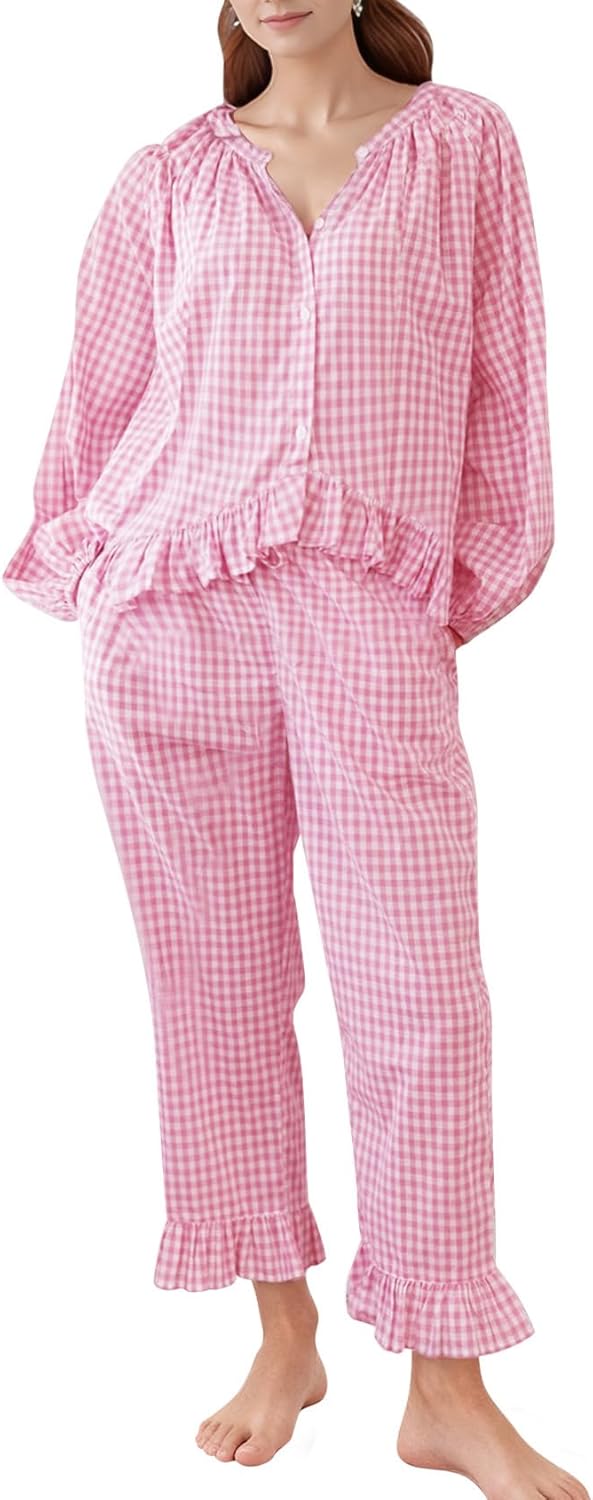 COZYPOIN Womens Plaid Pajamas Set for Ultimate Comfort and Style