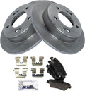 TRQ Rear Brake Pad & Rotor Kit Ceramic Compatible with 2017-2022