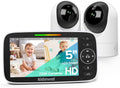 Kidsneed 5ft Split Baby Monitor with 2 HD 720P Cameras - Clear Night