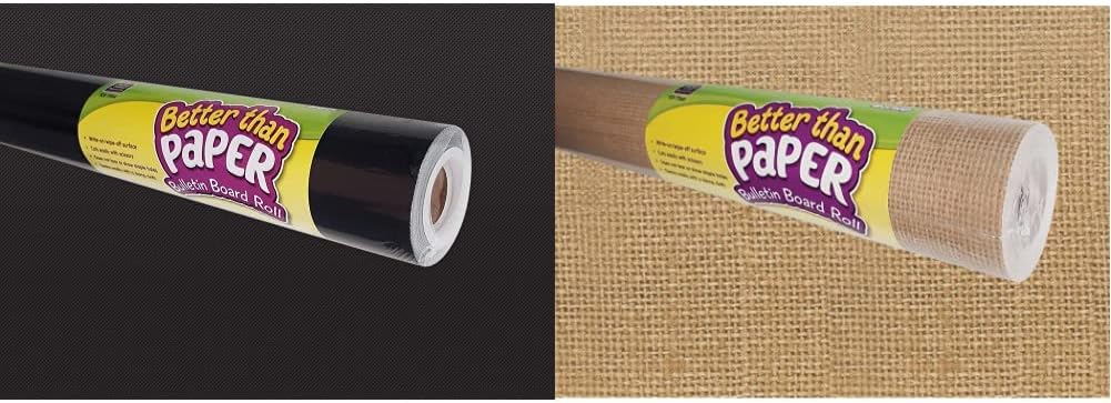 Teacher Created Resources Black Burlap Better Than Paper Roll