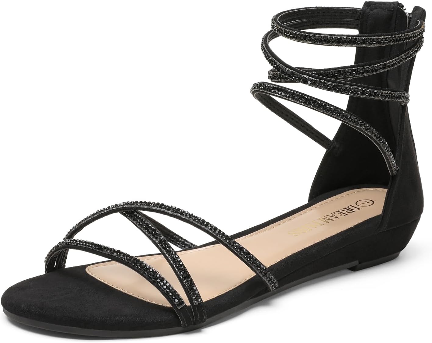 DREAM PAIRS Women's Strappy Gladiator Flat Sandals for Summer