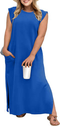Plus Size Maxi Dress for Curvy Women - Comfortable Summer Split Dress