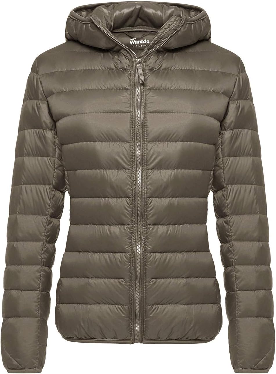 Wantdo Women's Hooded Packable Ultra Light Weight Down Jacket