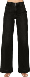 Astylish Wide Leg High Waisted Jeans - Flattering Stretch Fit