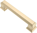 Alzassbg 15 Pack Brushed Brass Cabinet Pulls, 3-3/4 in Hole Center