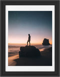 18x24 Picture Frame for 16x20 Photo with Mat - Solid Wood Black