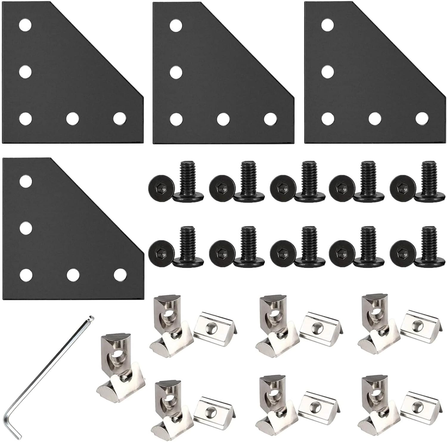 4Set 4040 Corner Bracket L Shape Joint Plates for Aluminum Frames