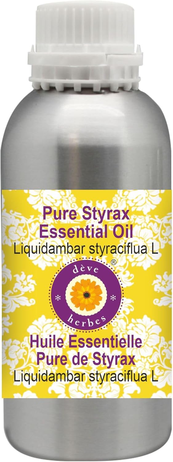 Deve Herbes Pure Styrax Essential Oil for Skin and Hair Care
