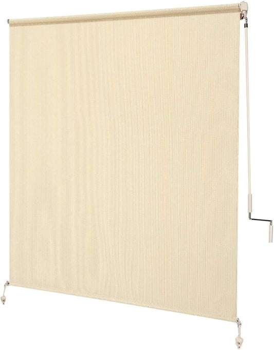 Coolaroo Outdoor Cordless Sun Blocking Roller Shade for UV Protection