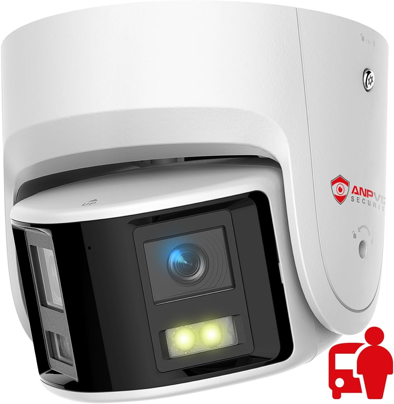 Anpviz 6MP Dual Lens PoE Security Camera with 180 Panoramic View