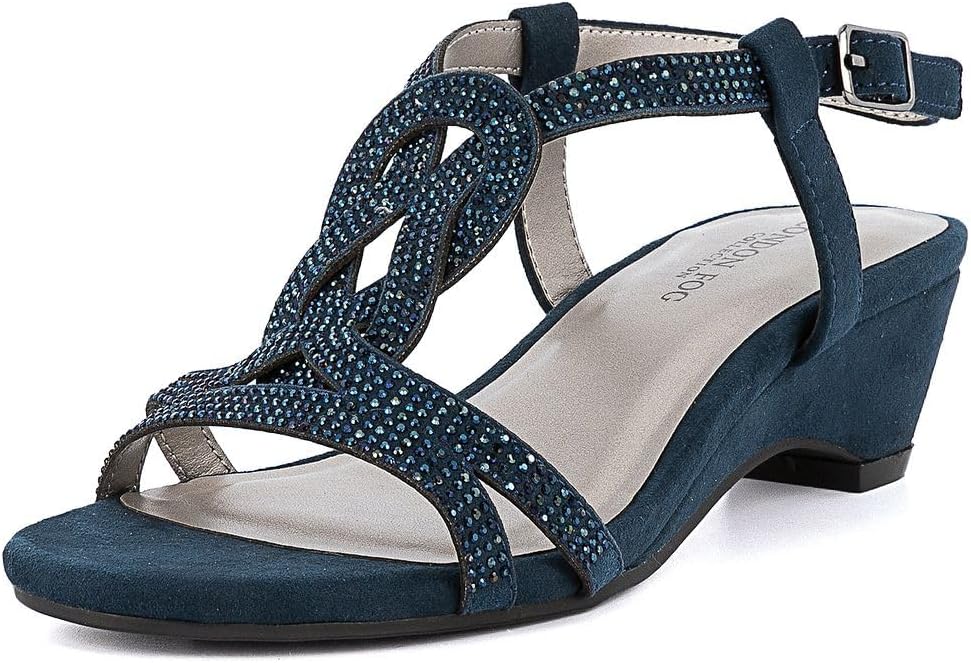 LONDON FOG Womens Macey Demi-Wedge Dress Sandals for Style
