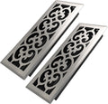 4x12 Inches Walkable Floor Register 2 Pack - Satin Nickel Charlotte