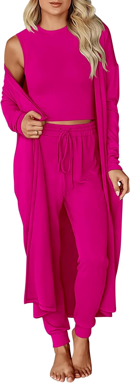 KIRUNDO 3 Piece Lounge Sets for Women Travel Outfits 2025
