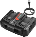 Dual Port 20V Fast Charger for Craftsman V-20 Batteries - Dual Charge