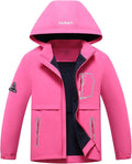 Boys Girls Waterproof Rain Jacket Lightweight Fleece Lined - Safe