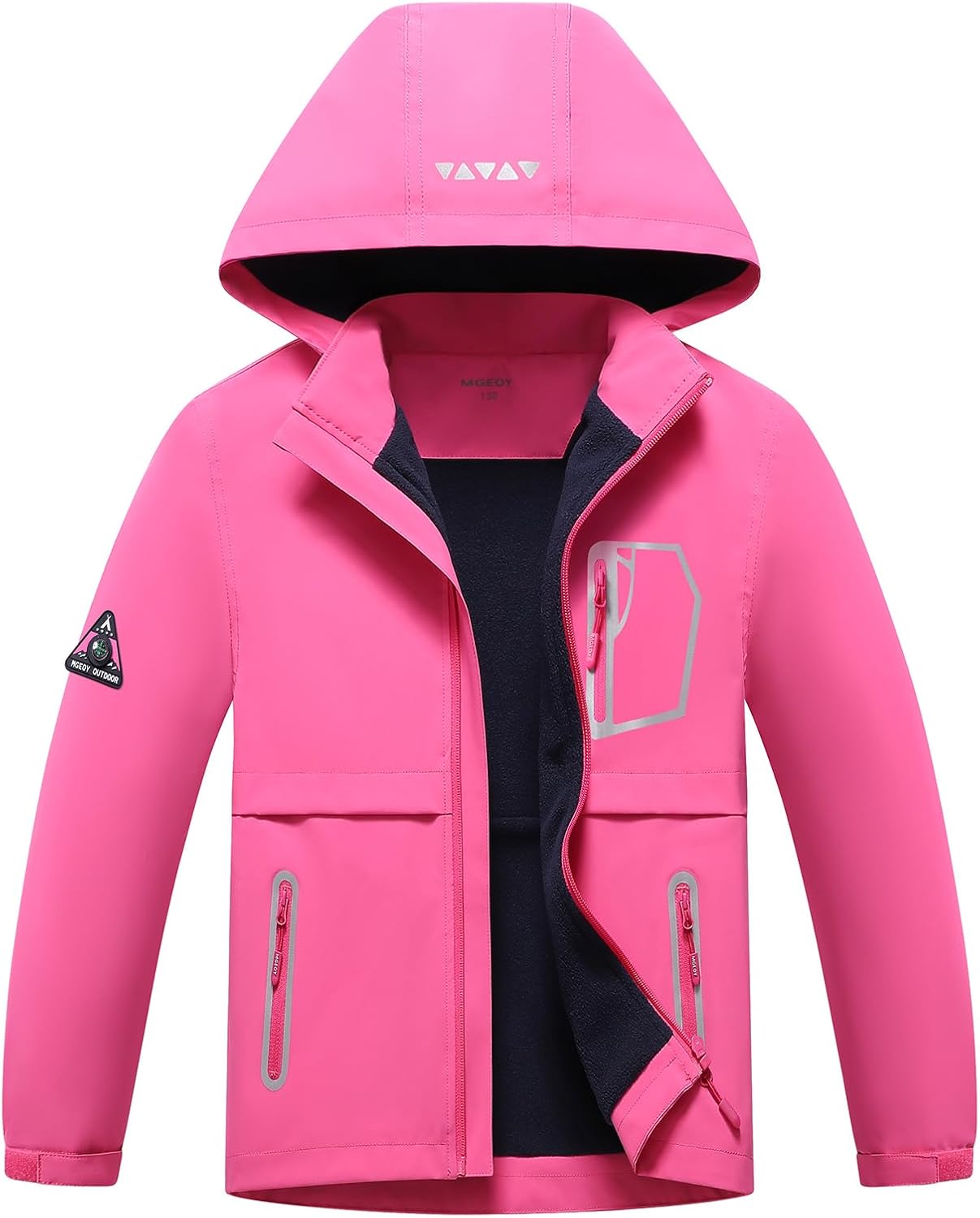 MGEOY Boys Girls Rain Jacket Lightweight Waterproof Hooded Coat