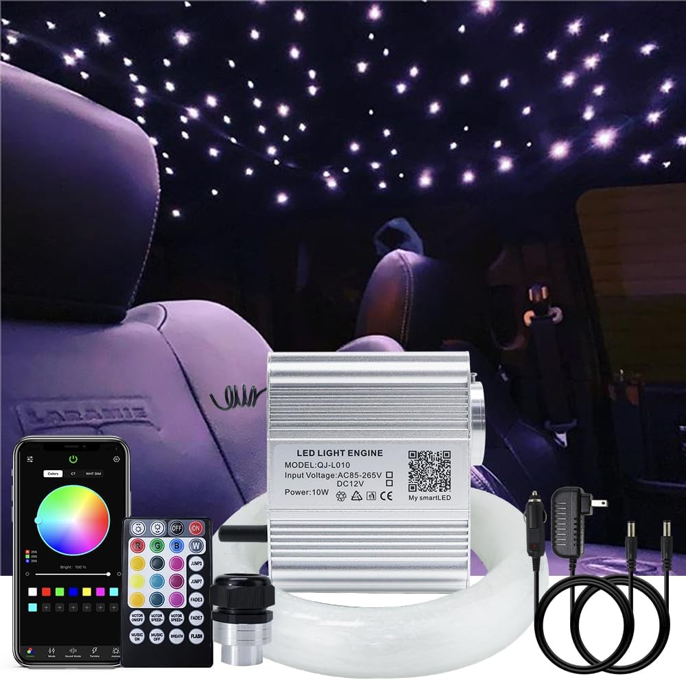AKEPO Upgraded APP 10W Twinkle Fiber Optic Lights for Home Use