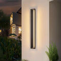 tewei 39.3 in Modern Outdoor Wall Sconce - Large Matte Black Porch