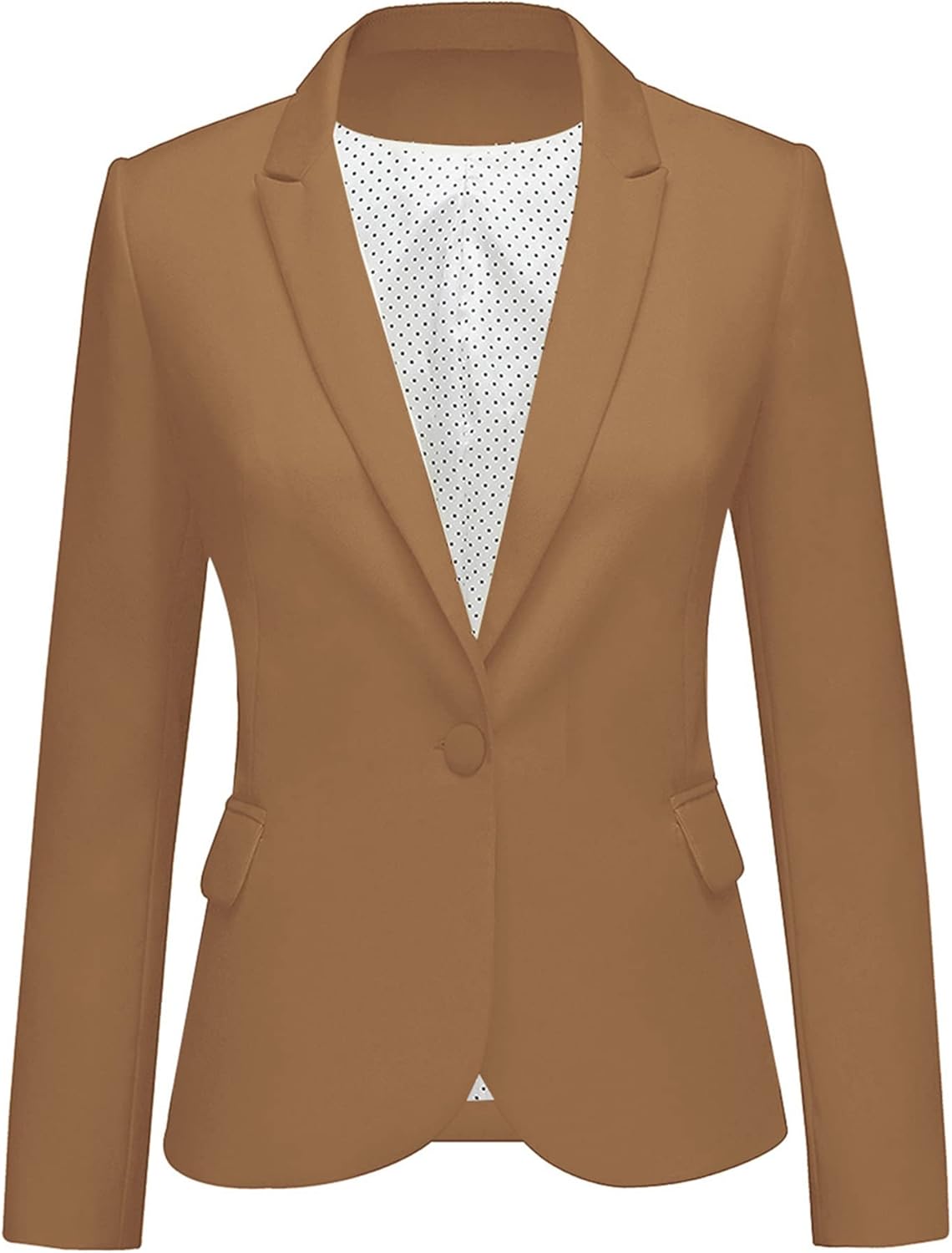 Notched Lapel Pockets Button Work Office Blazer Jacket Suit