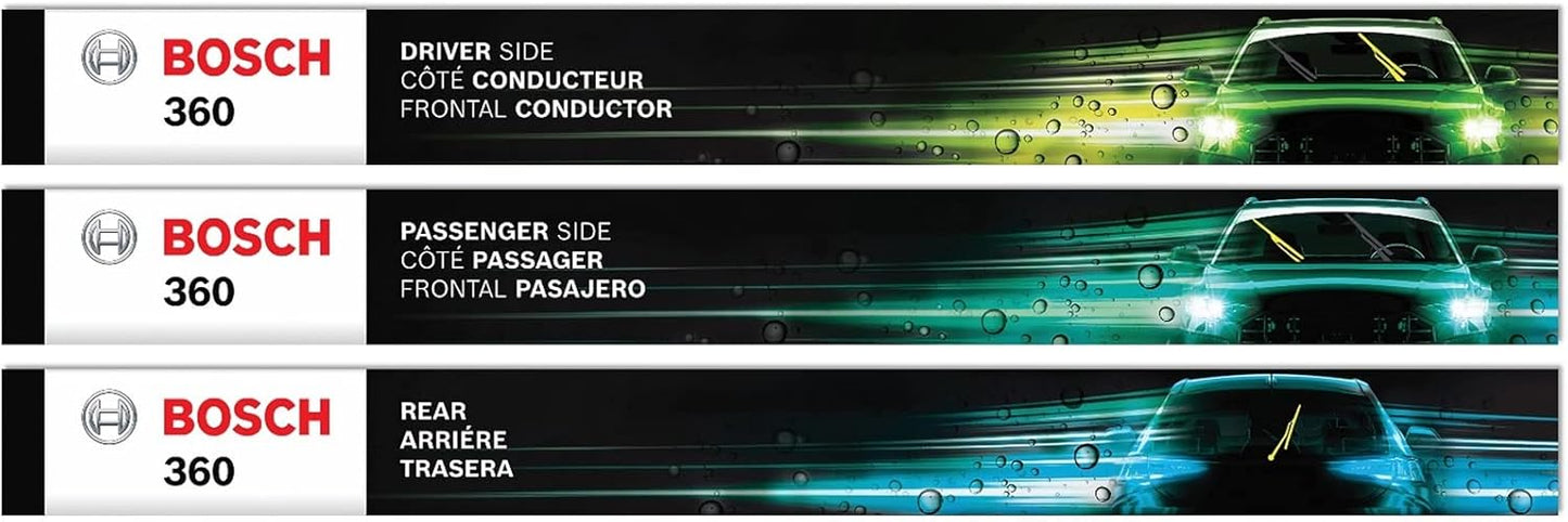 Bosch B36017 360 Complete Vehicle Wiper Blade Replacement Kit