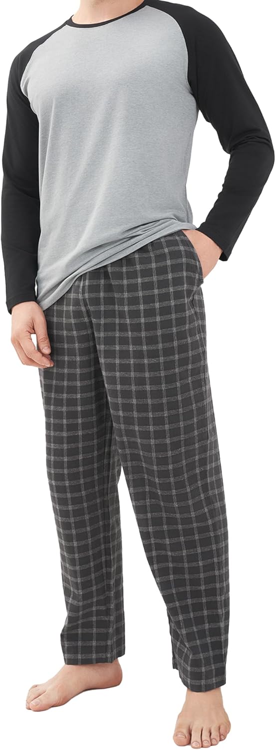 Cozy and Soft Men's Pajamas Set - Stylish Flannel PJs for Men