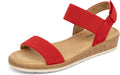 VJH confort Womens Flat Sandals Open Toe Elastic Ankle Strap versatile