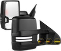Sanooer Painted Black Towing Mirrors Compatible with 2014-2019