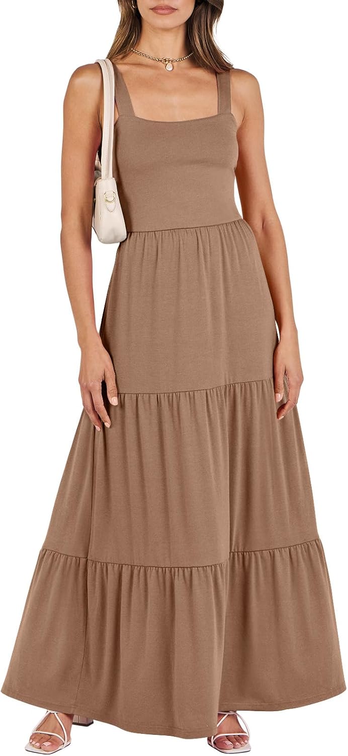 ANRABESS Women's Summer Casual Long Maxi Beach Vacation Dress