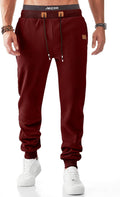 Men's Fleece Sweatpants with Zipper Pockets - Slim Tapered Fit Shoes