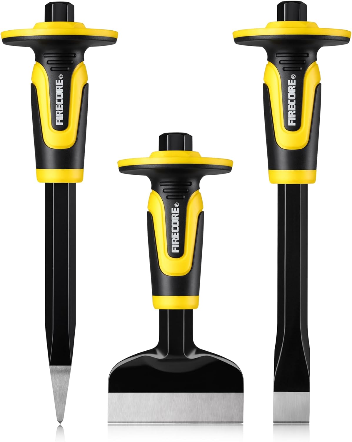 Firecore Rock Chisel Set: Heavy Duty Masonry Tools