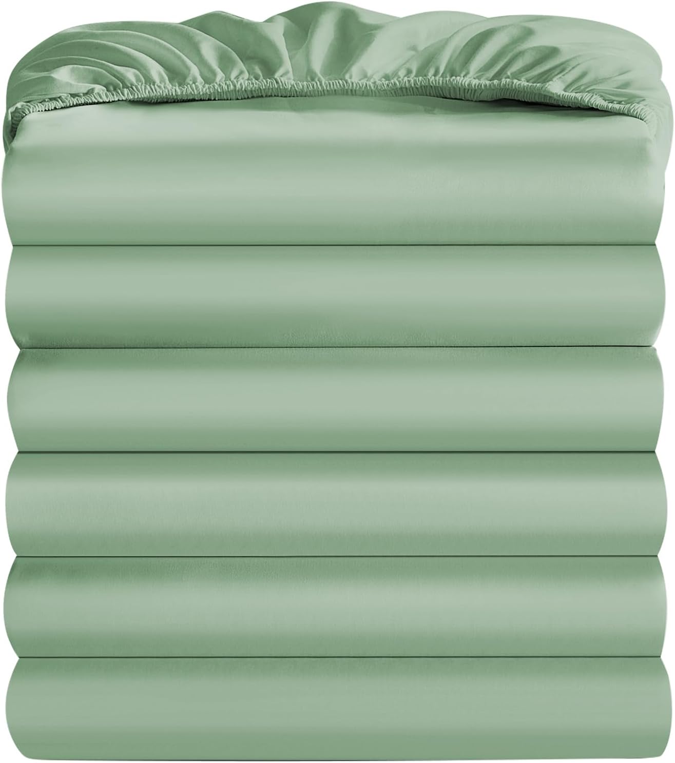 Maple&Stone Queen Fitted Sheet Set - 6 Pack in Sage Green