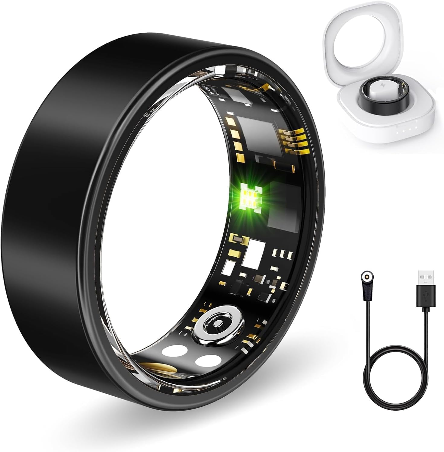Smart Health Rings for Women Men - Fitness Tracker with Heart Rate