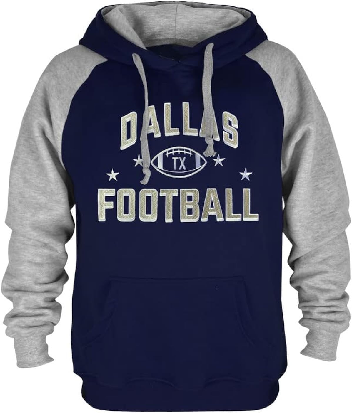 Mens City Football Fully Embroidery Soft Classic Pullover Hoodie