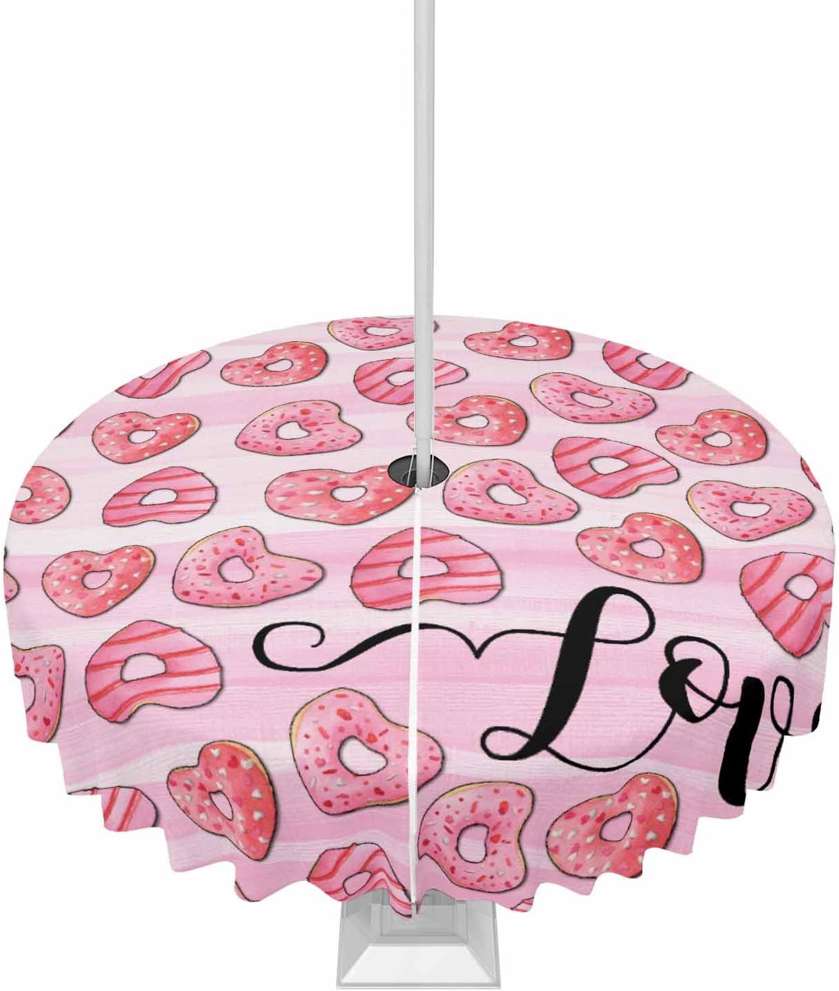 Pink Heart Waterproof Tablecloth 60 - Valentine's Day Dream