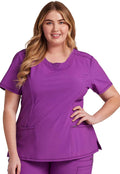 Cherokee Infinity Scrubs for Women Round Neck Scrub Top - Flattering