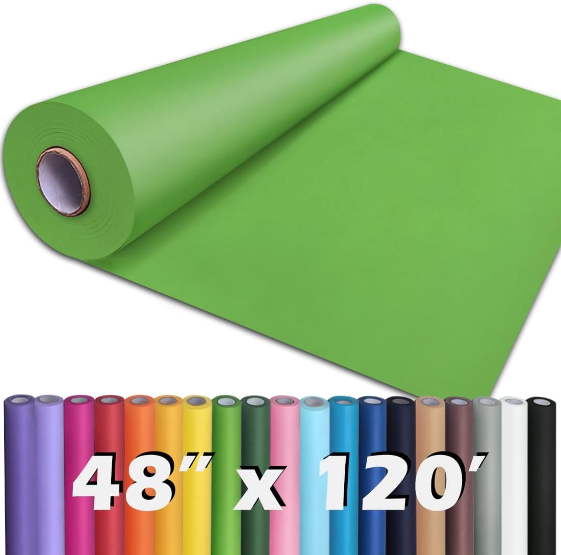 PerkHomy 48in x 120ft Medium Green Kraft Paper Roll for Crafts