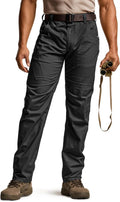 CQR Men's Utility Flex Cargo Pants - Classic-Fit Stretch Comfort Shoes