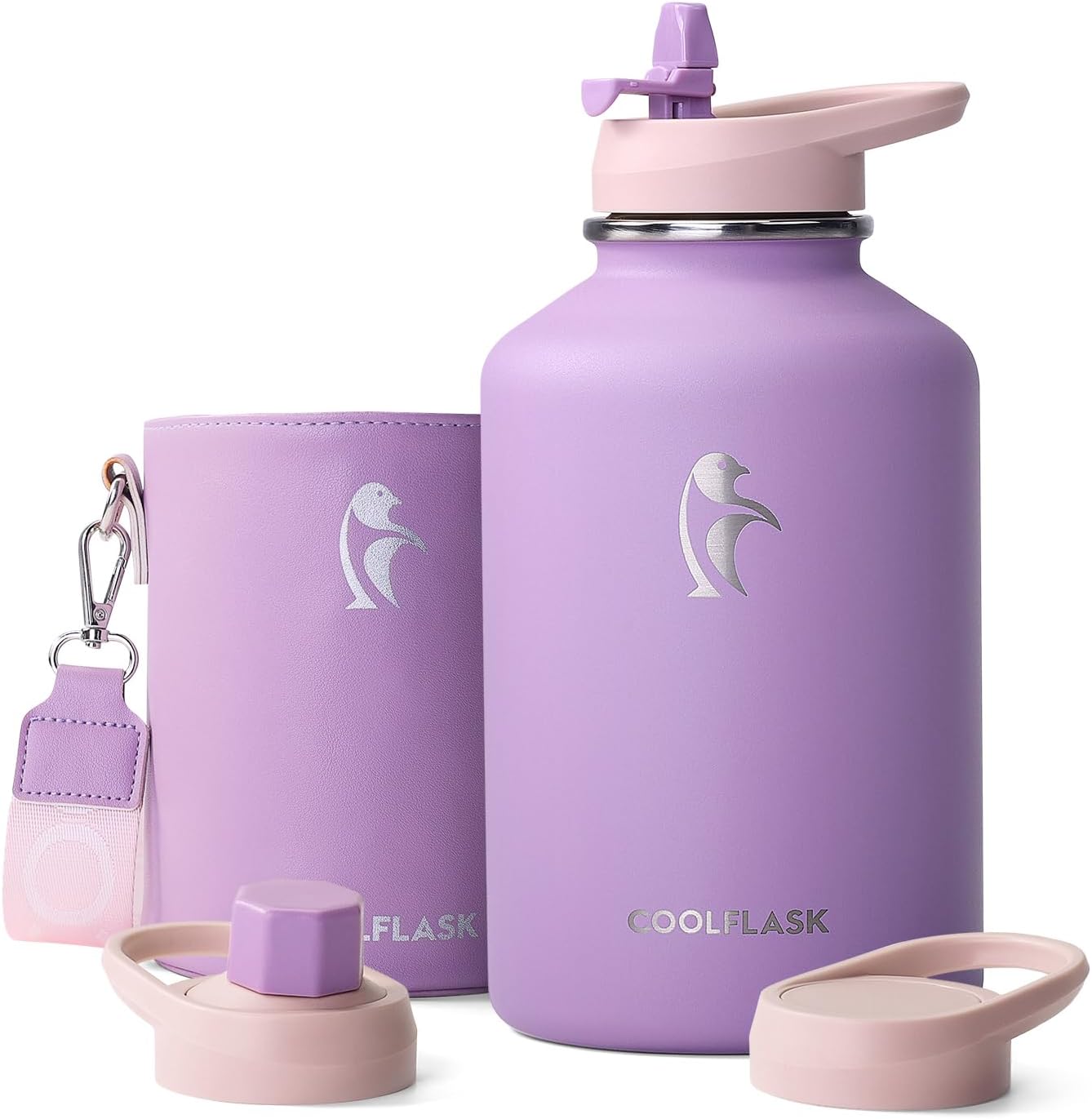 Coolflask Half Gallon Water Bottle Insulated for All Activities