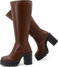 Women's Extra Wide Calf Knee High Boots - True Wide Width Platform