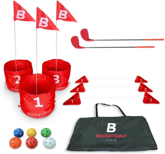 BucketGolf 3 Hole Travel Set - Ultimate Portable Fun!