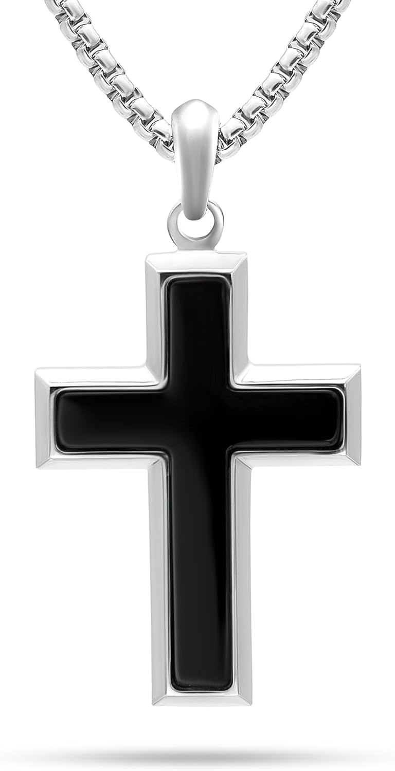 RTZN Black Onyx Necklace for Men - Premium Dog Tag Pendant