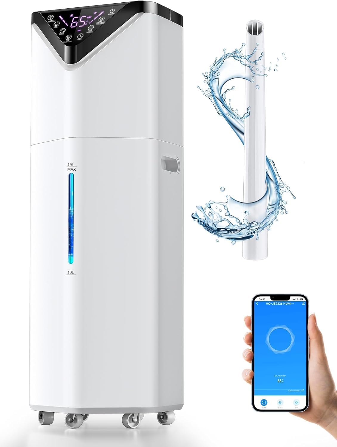 19L Humidifiers for Bedroom Large Room with Smart Features